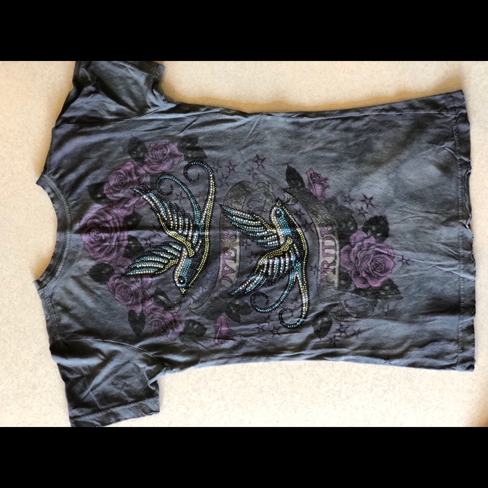 Sinful rhinestone tee